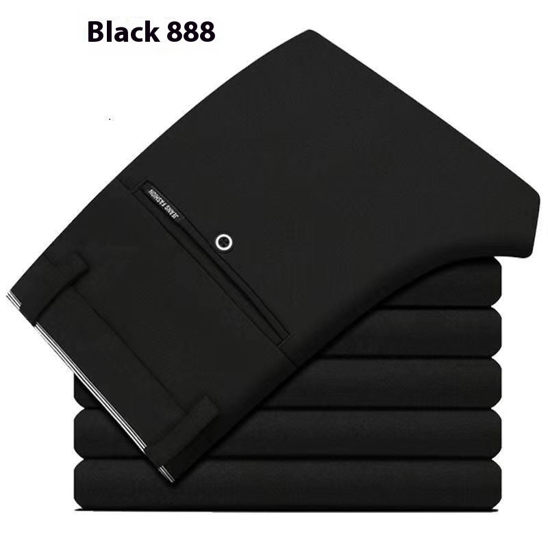Slim fit stretch pencil pants Korean style formal suit trousers for men
