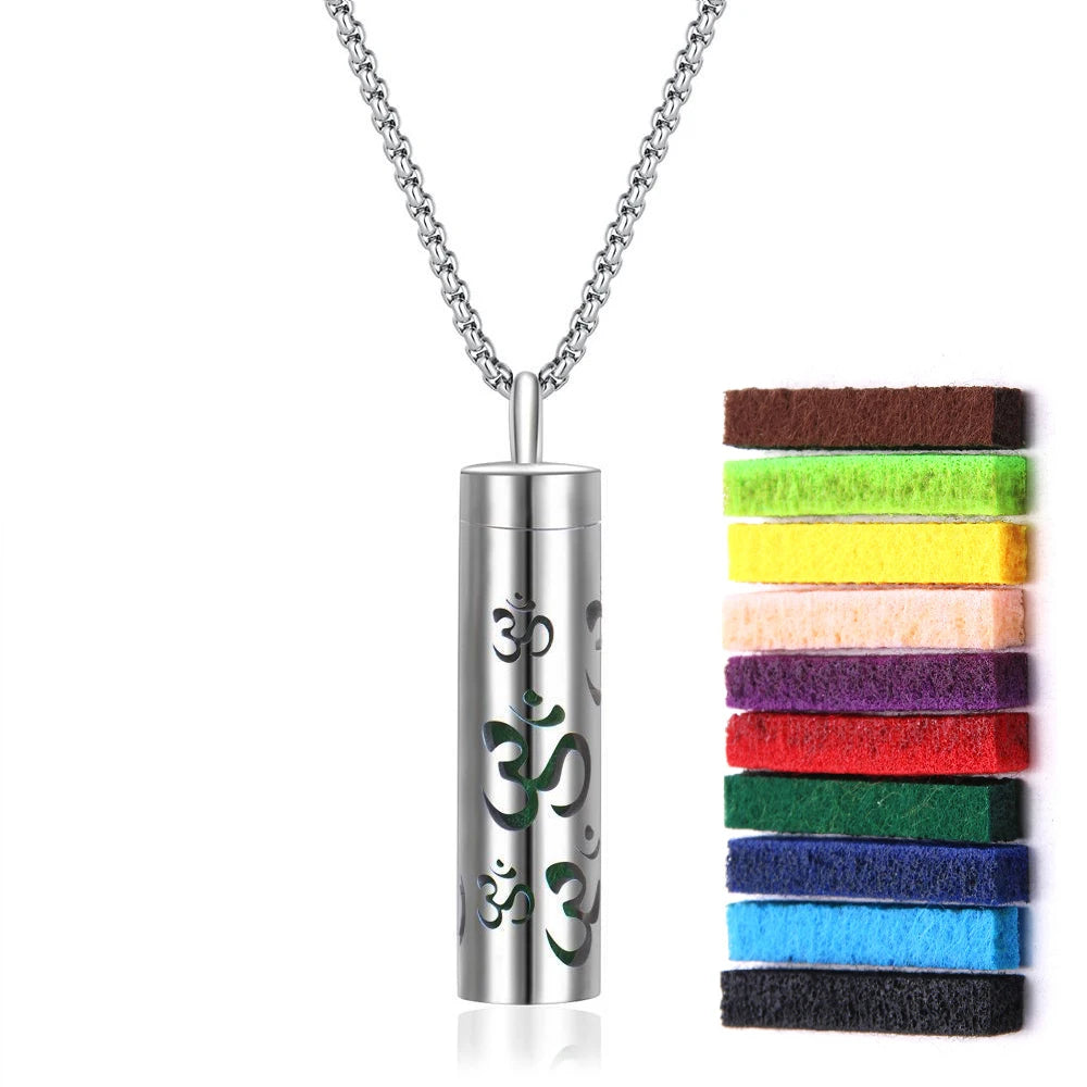 Elegant scent diffuser necklace - aromatherapy jewelry pendant