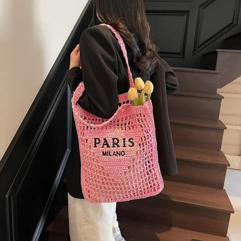 Summer Woven Straw Shoulder Bag