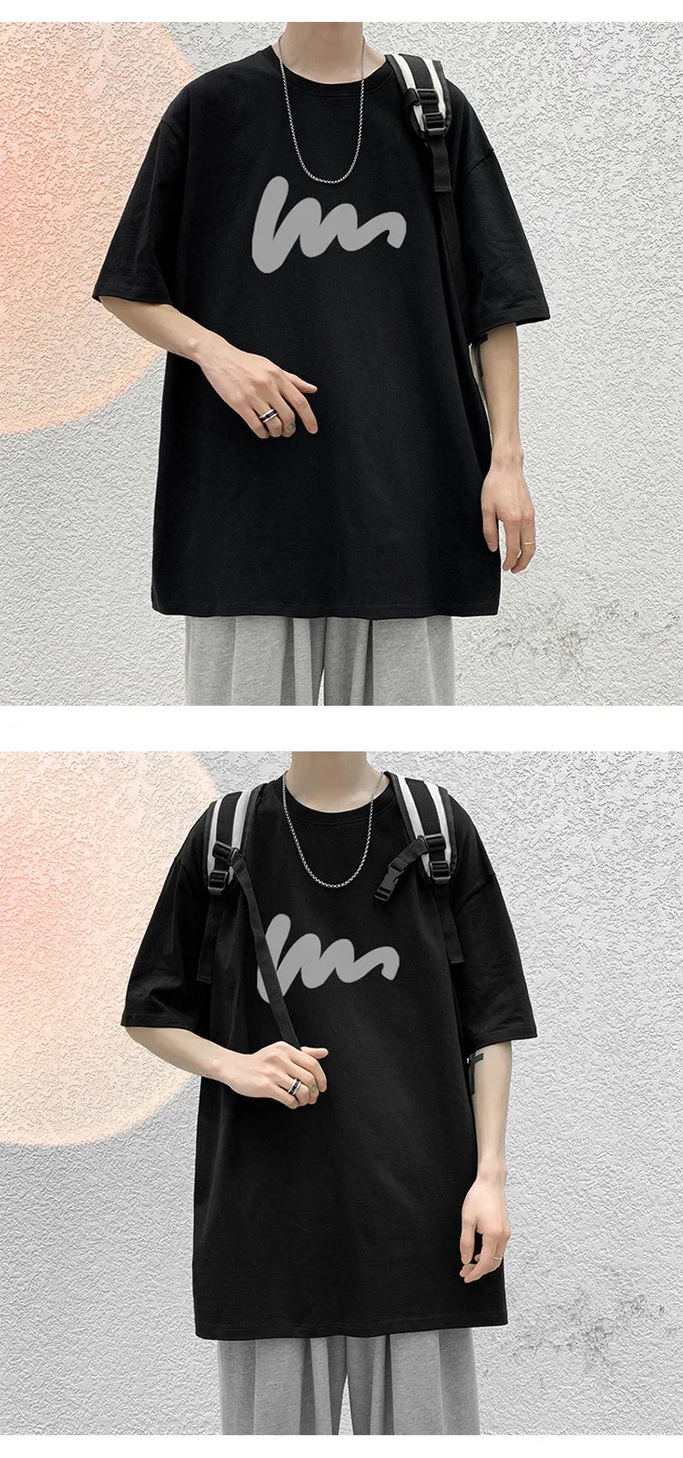 Men's oversized cotton T-shirt - breathable trendy & comfortable