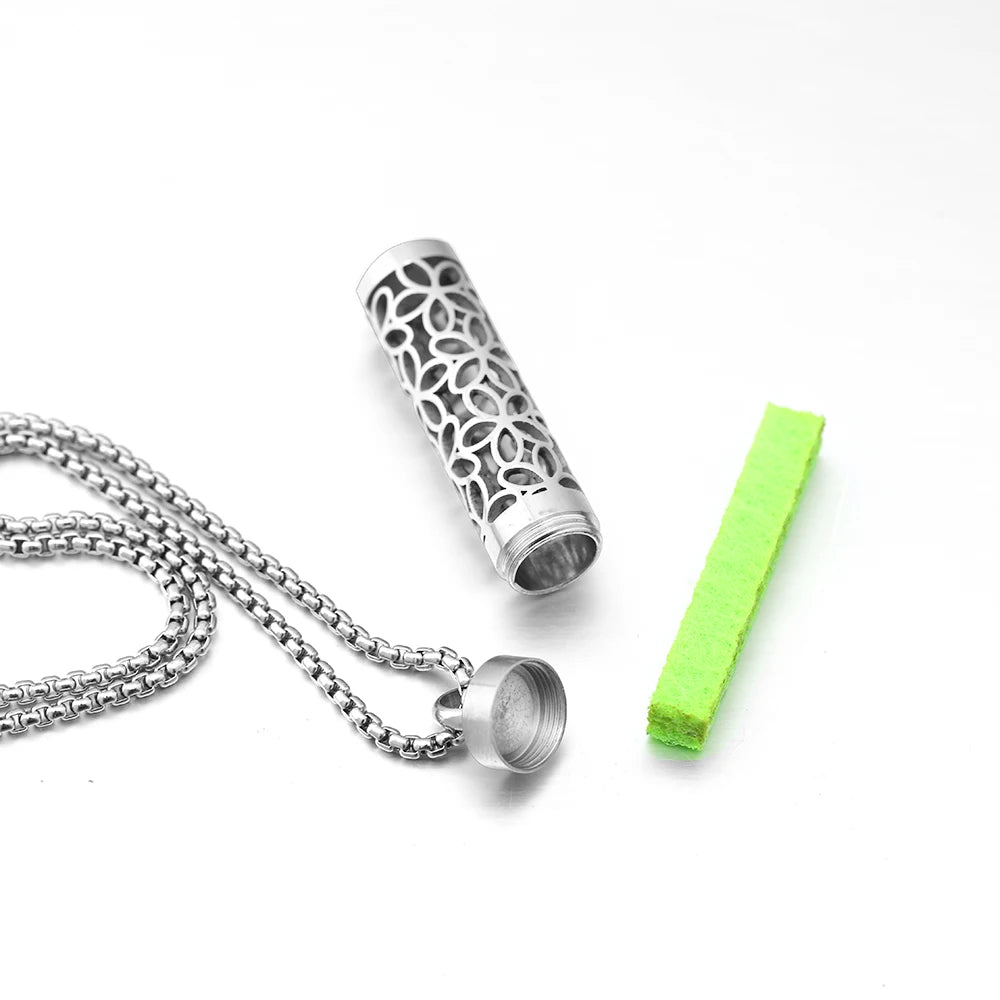 Elegant scent diffuser necklace - aromatherapy jewelry pendant
