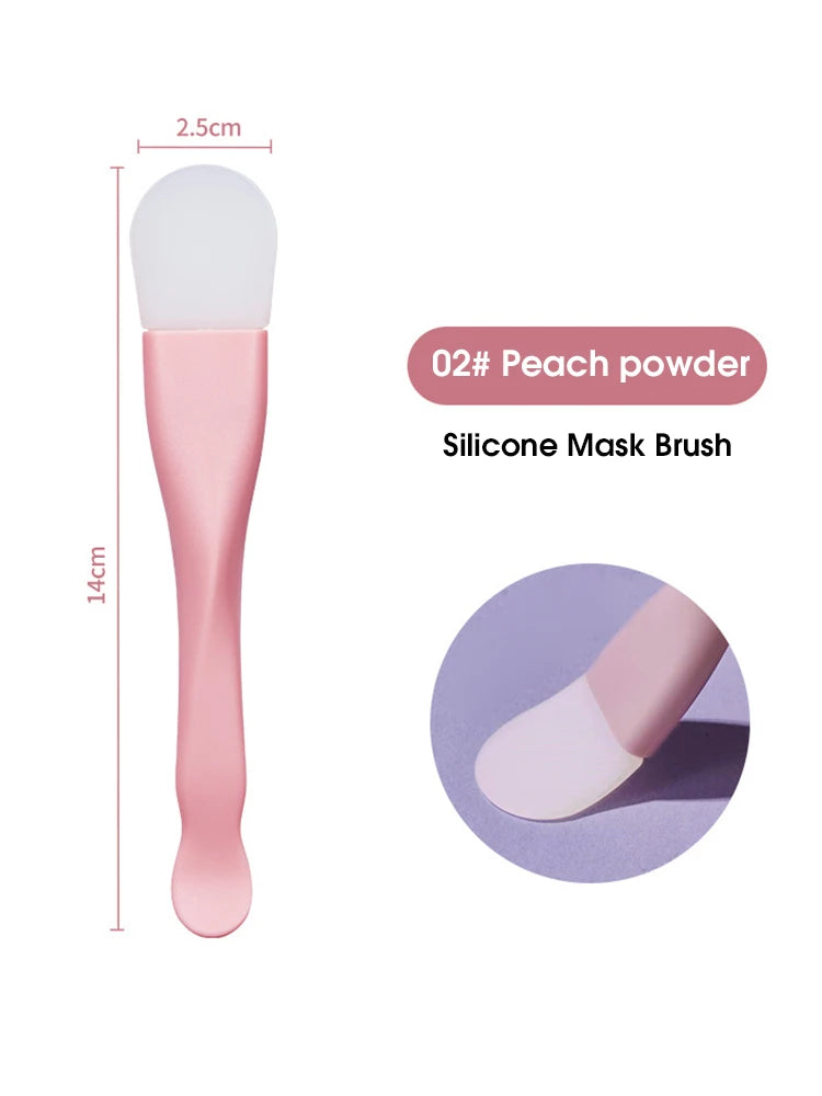 Double-ended silicone face mask brush-soft & reusable skin care tool
