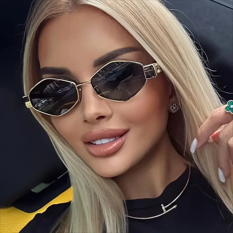 Vintage Punk Sunglasses – Retro Metal Frame UV400
