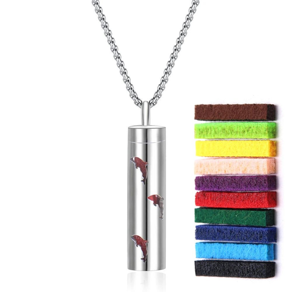 Elegant scent diffuser necklace - aromatherapy jewelry pendant