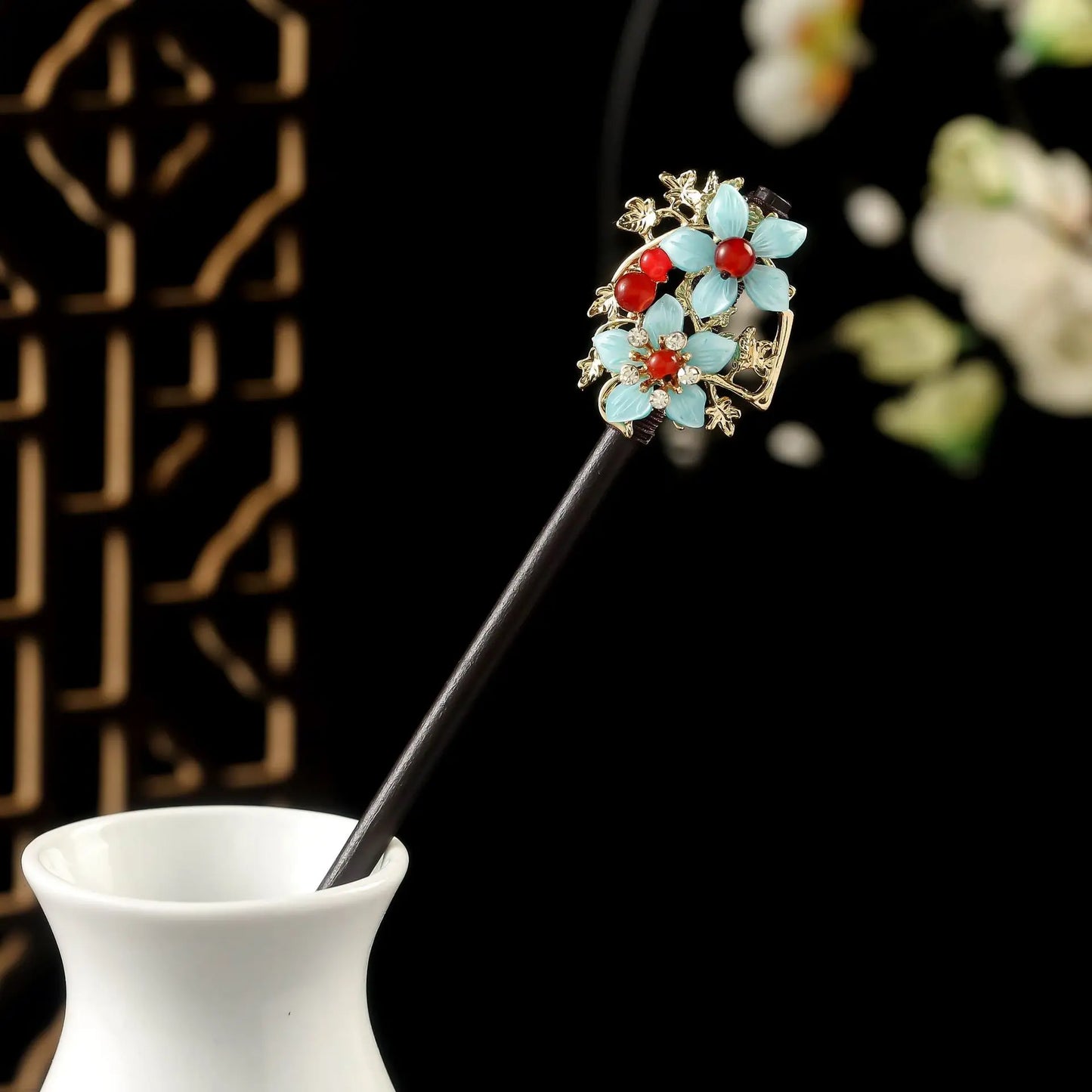 Vintage Floral Hair Stick