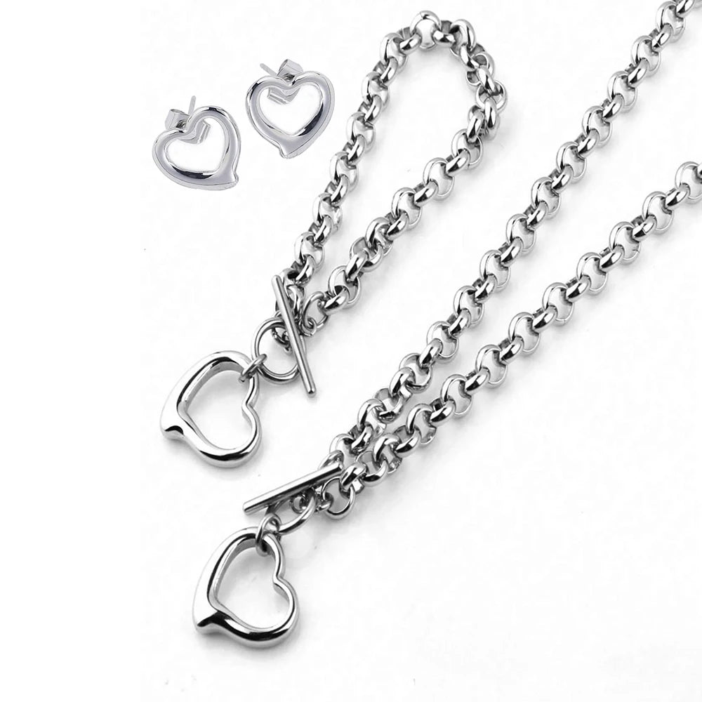 Elegant Heart Jewelry Set