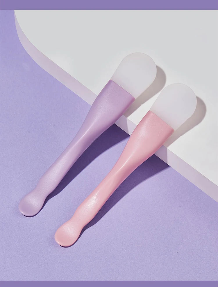 Double-ended silicone face mask brush-soft & reusable skin care tool