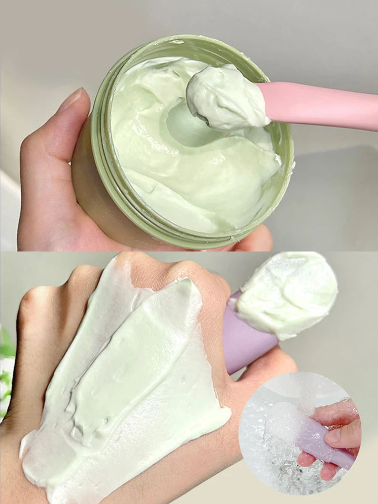 Double-ended silicone face mask brush-soft & reusable skin care tool