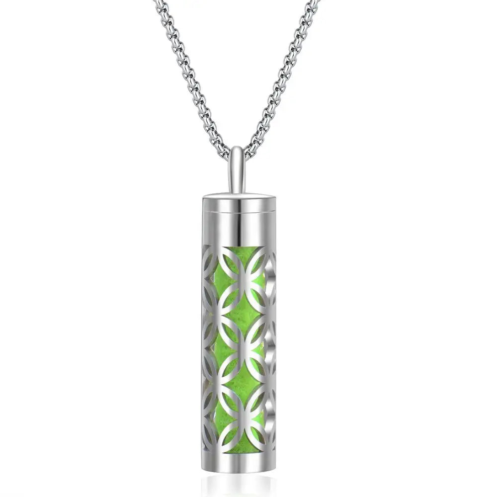 Elegant scent diffuser necklace - aromatherapy jewelry pendant