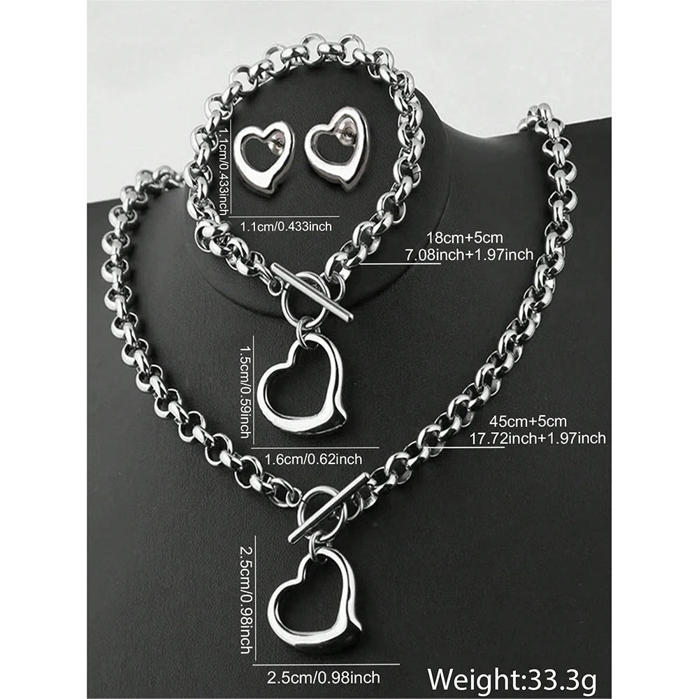 Elegant Heart Jewelry Set