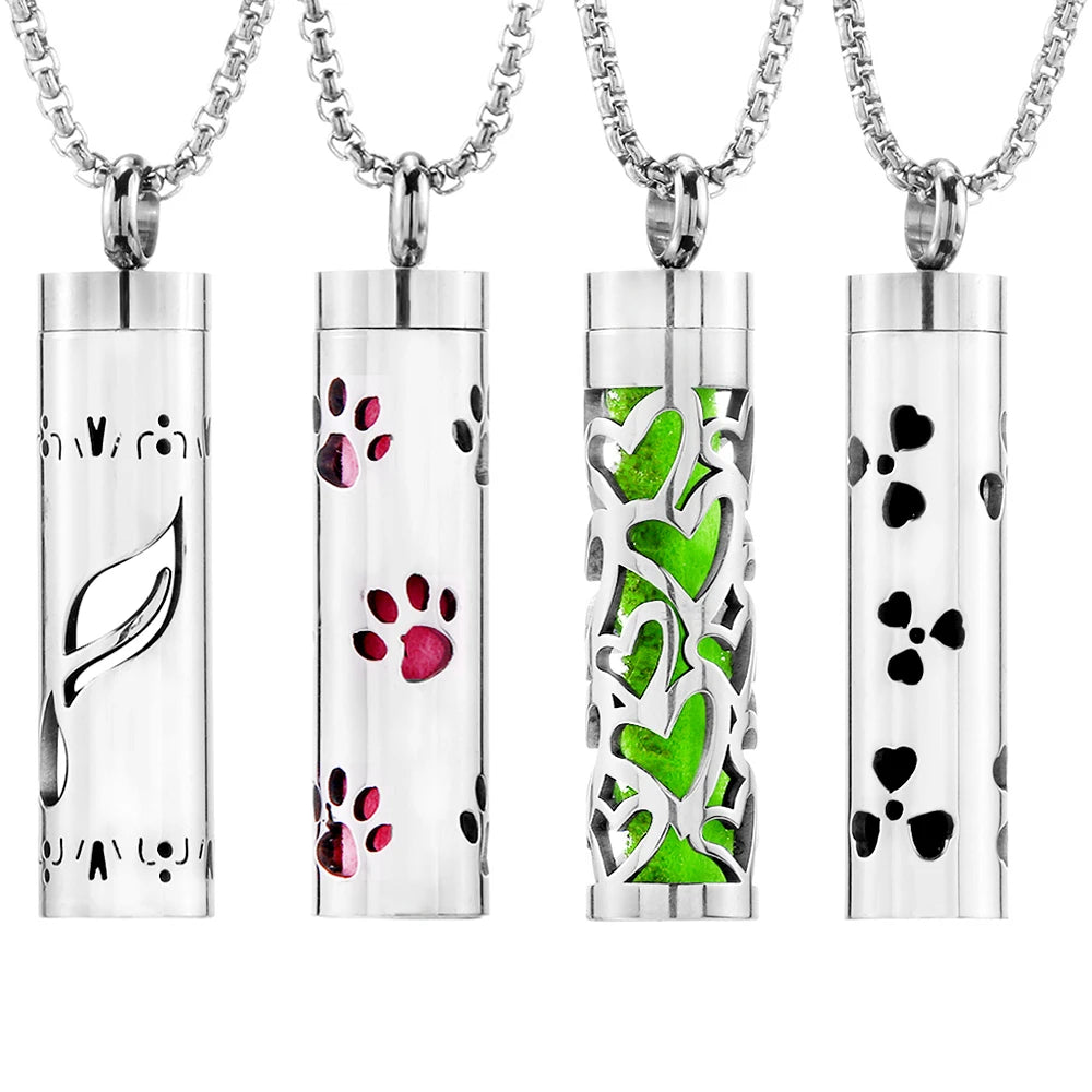 Elegant scent diffuser necklace - aromatherapy jewelry pendant