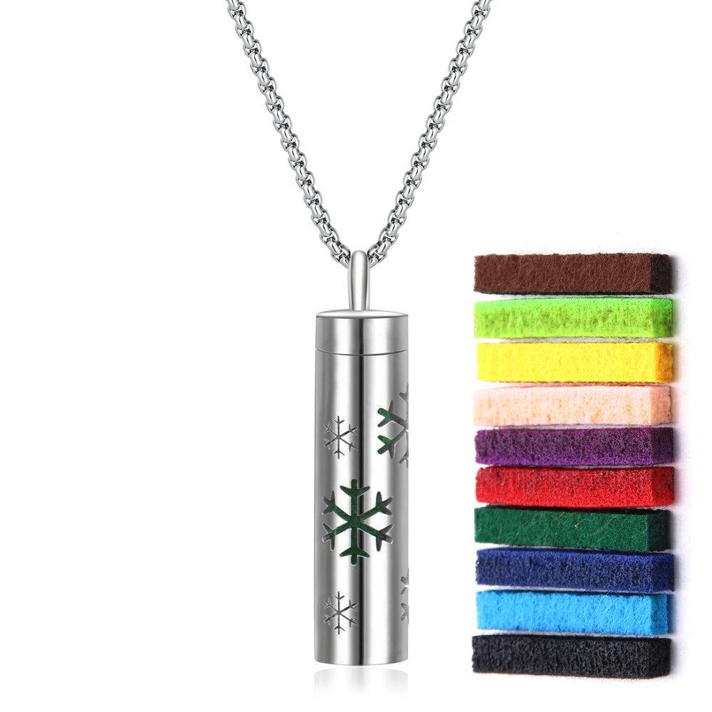 Elegant scent diffuser necklace - aromatherapy jewelry pendant