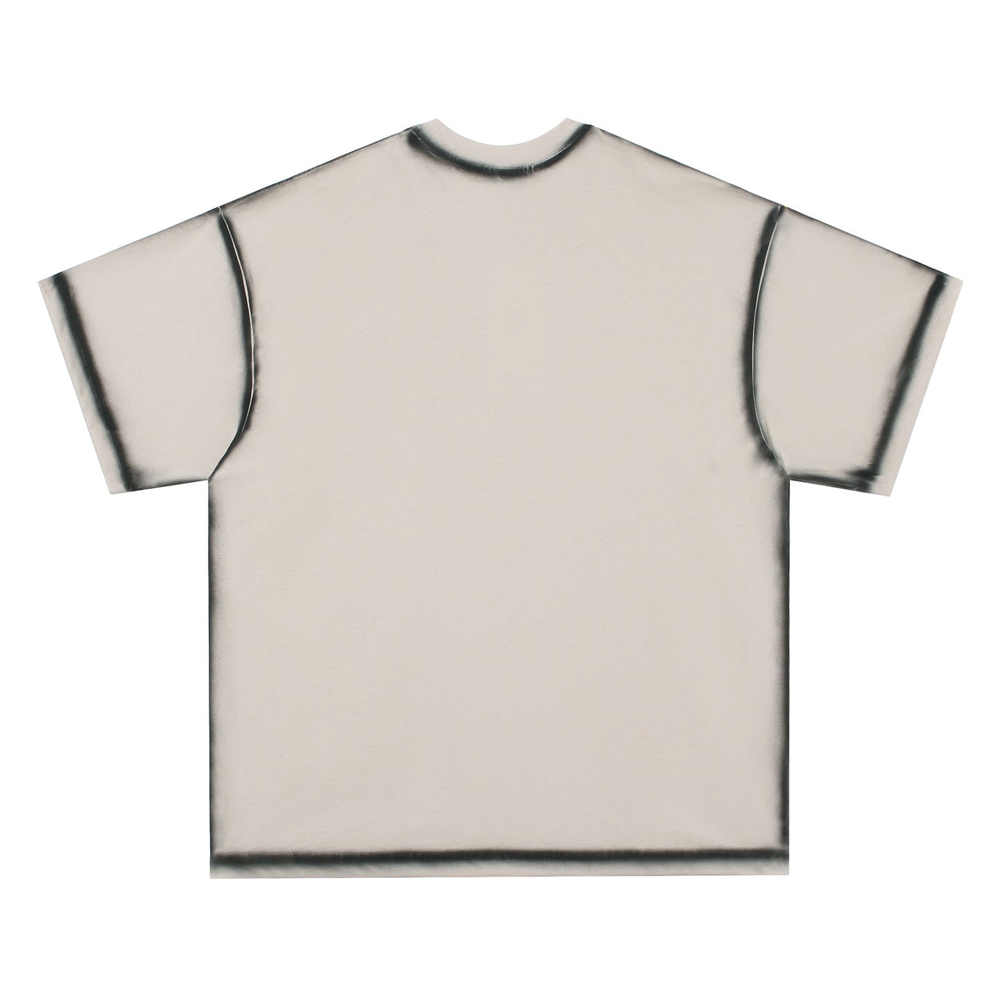 Oversized skull graphic streetwear tee in apricot
