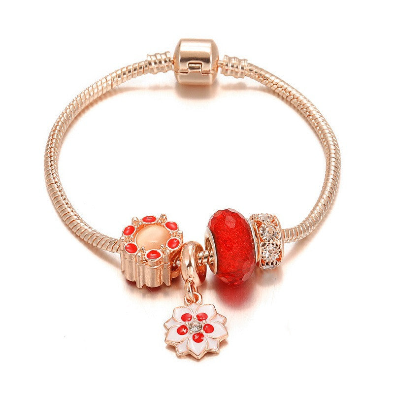 New Mori Bracelet, Glass Beaded Accessories, Plant Pendant, Bracelet Jewelry