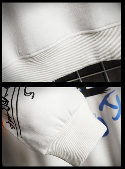 SingleRoad mens crewneck sweatshirt in oversized Harajuku hip hop style