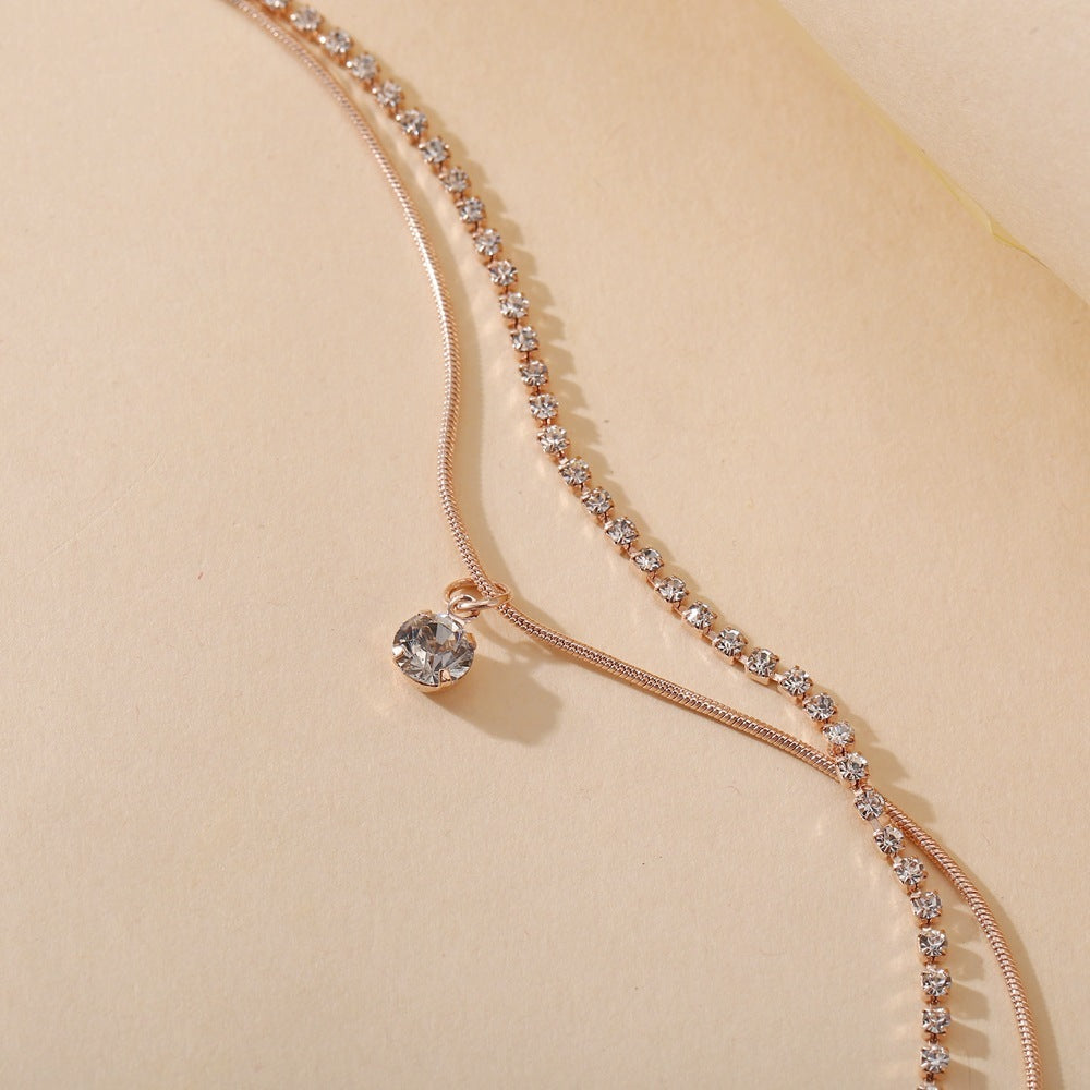 Bohemian Beads Anklets with cubic zirconia accents for women’s ankle jewelry