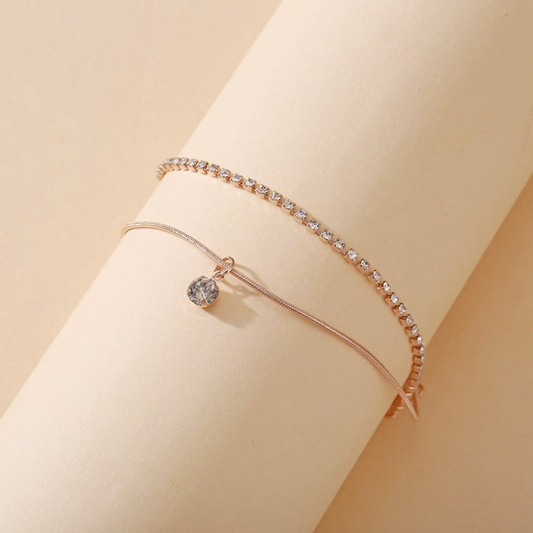 Bohemian Beads Anklets with cubic zirconia accents for women’s ankle jewelry