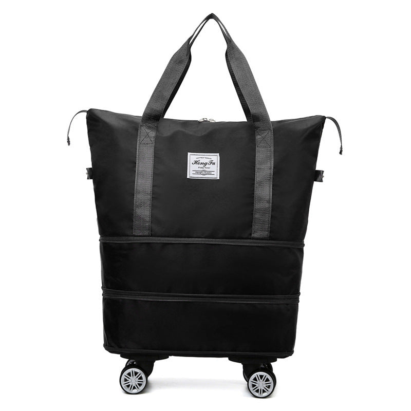Universal wheel travel bag with large capacity, wet/dry separation, and rolling wheels