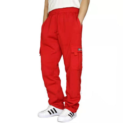 Men pants sweatpants with elastic waist and drawstring, ideal for sports and casual wear