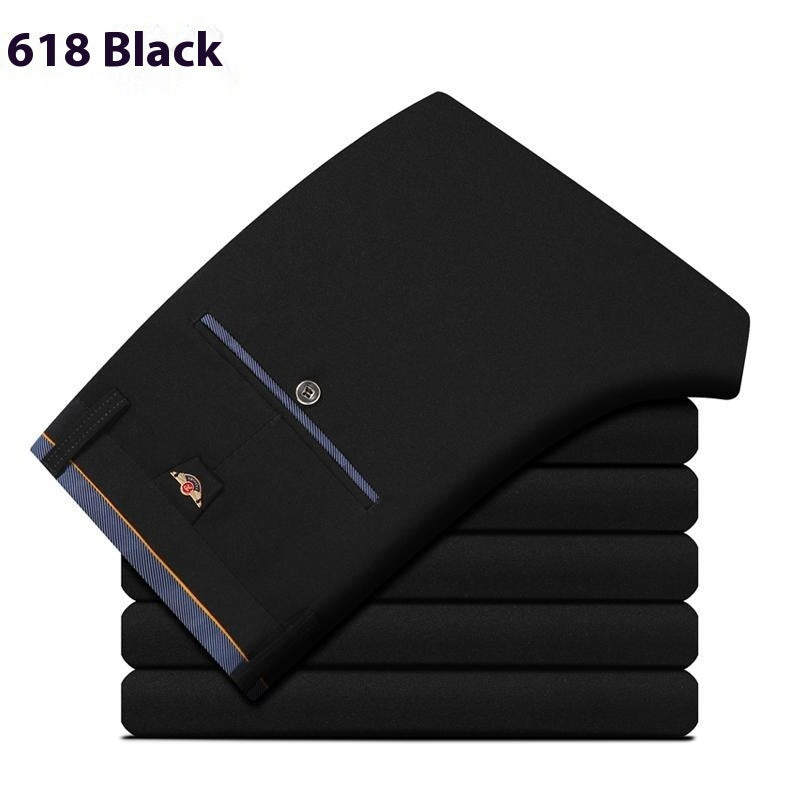 Slim fit stretch pencil pants Korean style formal suit trousers for men