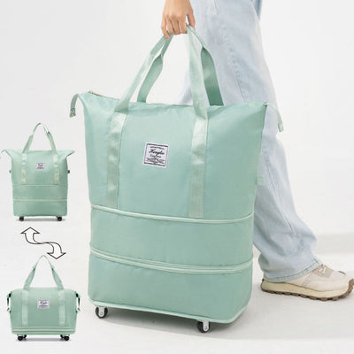 Universal wheel travel bag with large capacity, wet/dry separation, and rolling wheels
