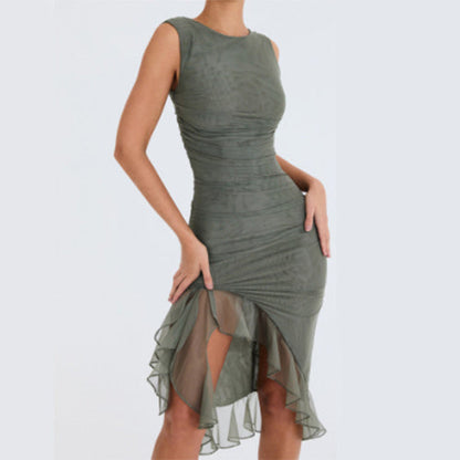 Summer slim skinny sleeveless dress women’s bodycon party club outfit