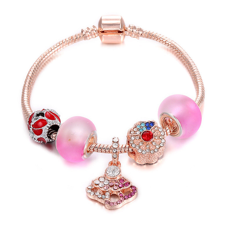 New Mori Bracelet, Glass Beaded Accessories, Plant Pendant, Bracelet Jewelry