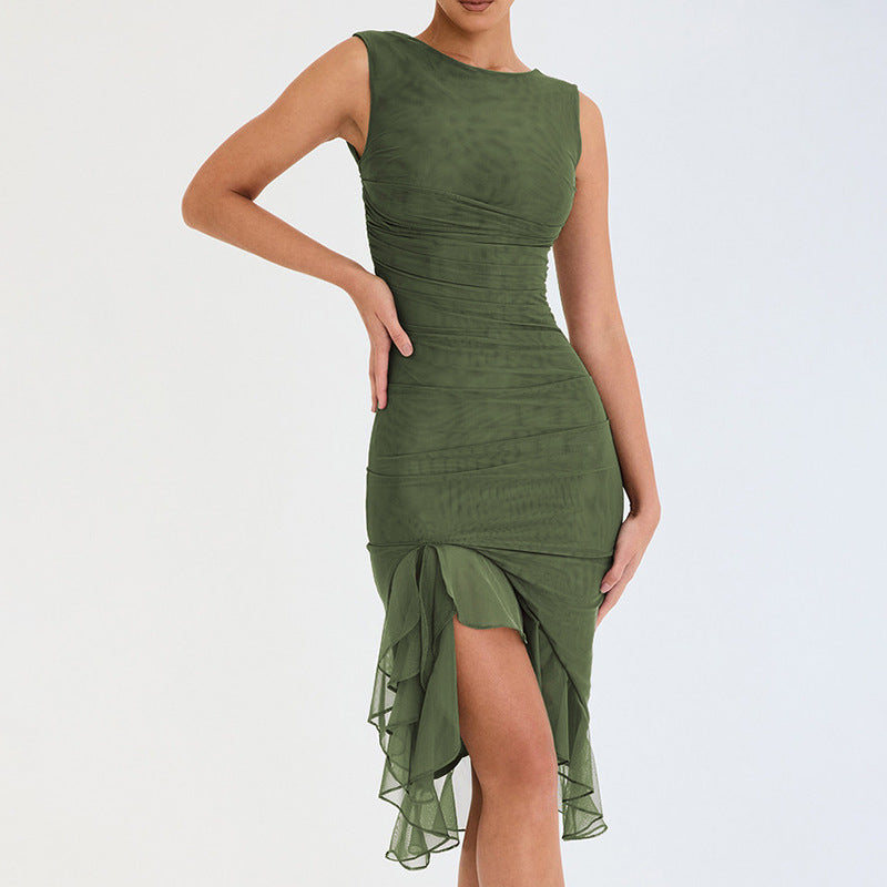Summer slim skinny sleeveless dress women’s bodycon party club outfit