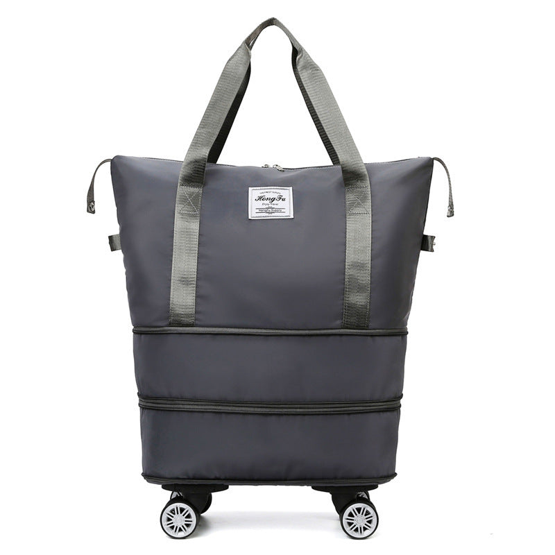 Universal wheel travel bag with large capacity, wet/dry separation, and rolling wheels