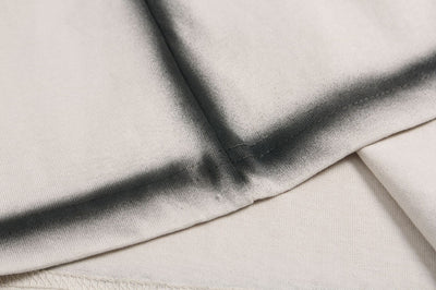 Oversized skull graphic streetwear tee in black or apricot