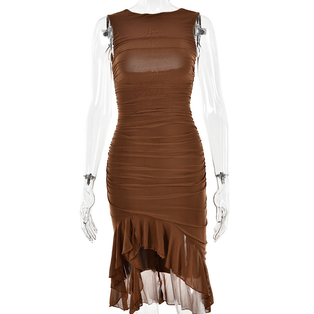 Summer slim skinny sleeveless dress women’s bodycon party club outfit