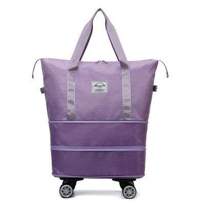 Universal wheel travel bag with large capacity, wet/dry separation, and rolling wheels