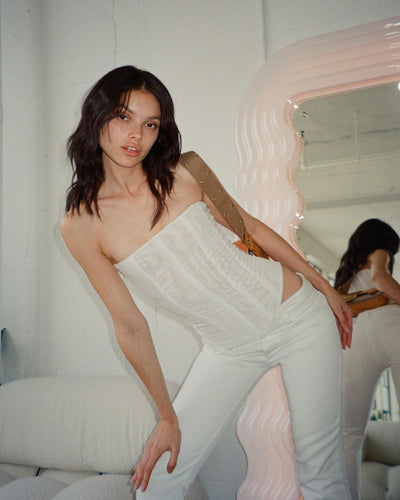 Skinny sleeveless tube top women’s mesh crop corset tank for party wear