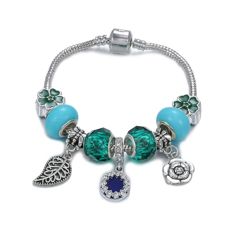 New Mori Bracelet, Glass Beaded Accessories, Plant Pendant, Bracelet Jewelry