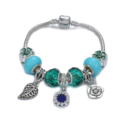 New Mori Bracelet, Glass Beaded Accessories, Plant Pendant, Bracelet Jewelry