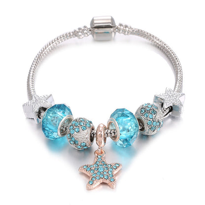 New Mori Bracelet, Glass Beaded Accessories, Plant Pendant, Bracelet Jewelry