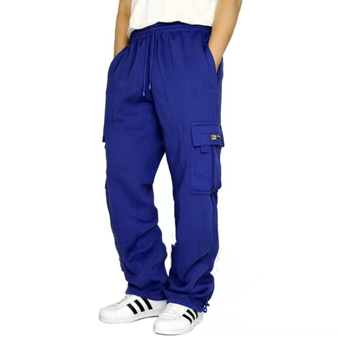 Men pants sweatpants with elastic waist and drawstring, ideal for sports and casual wear