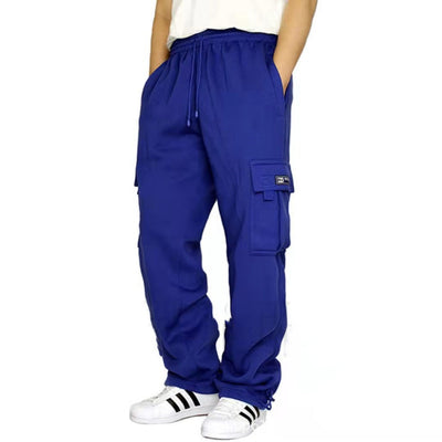 Men pants sweatpants with elastic waist and drawstring, ideal for sports and casual wear