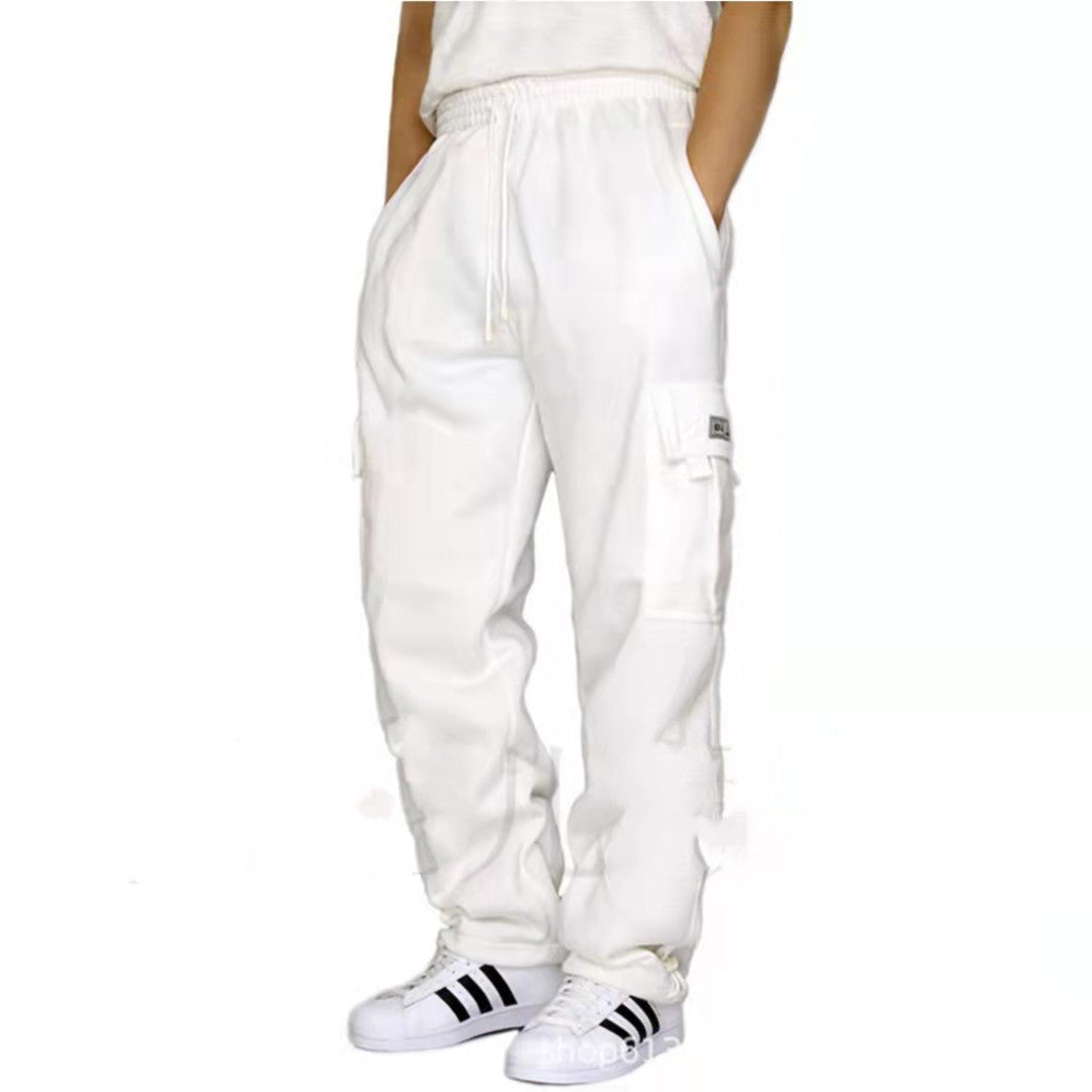Men pants sweatpants with elastic waist and drawstring, ideal for sports and casual wear