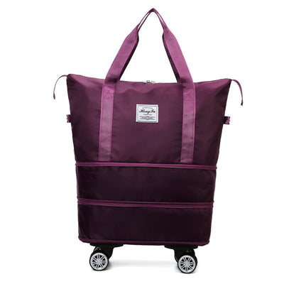 Universal wheel travel bag with large capacity, wet/dry separation, and rolling wheels