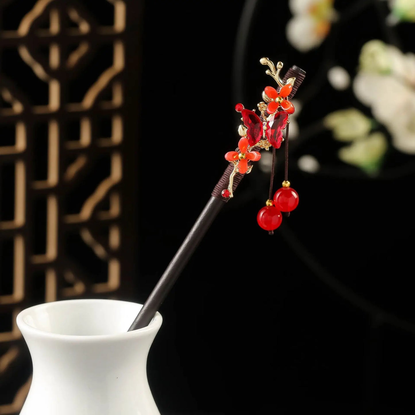 Vintage Floral Hair Stick