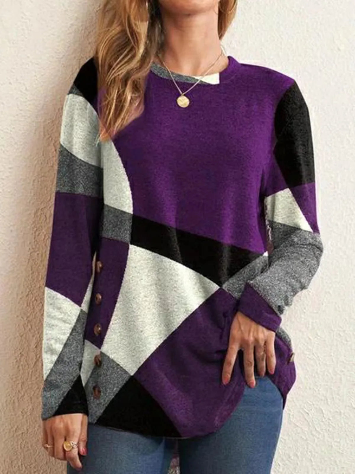 Elegant Color Block Sweater