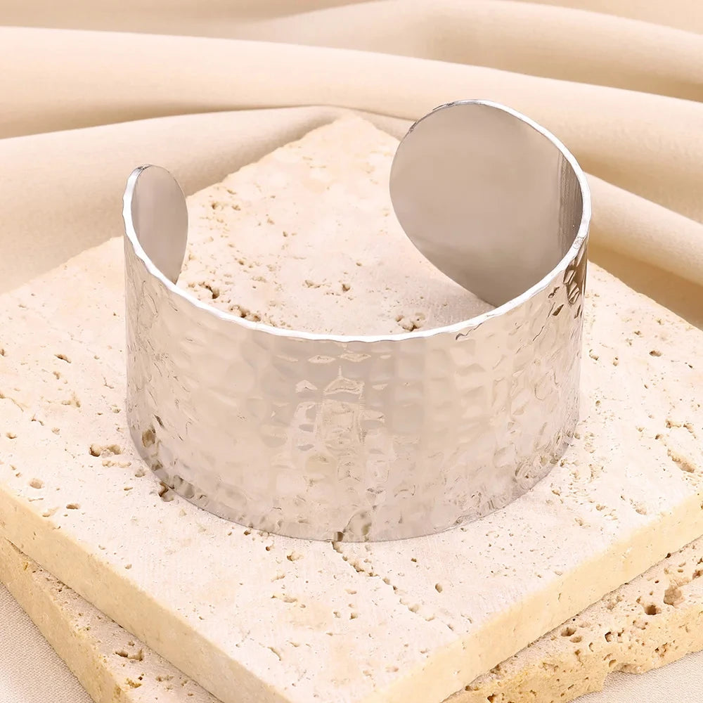 silver cuff bangle bracelet elegant accessory