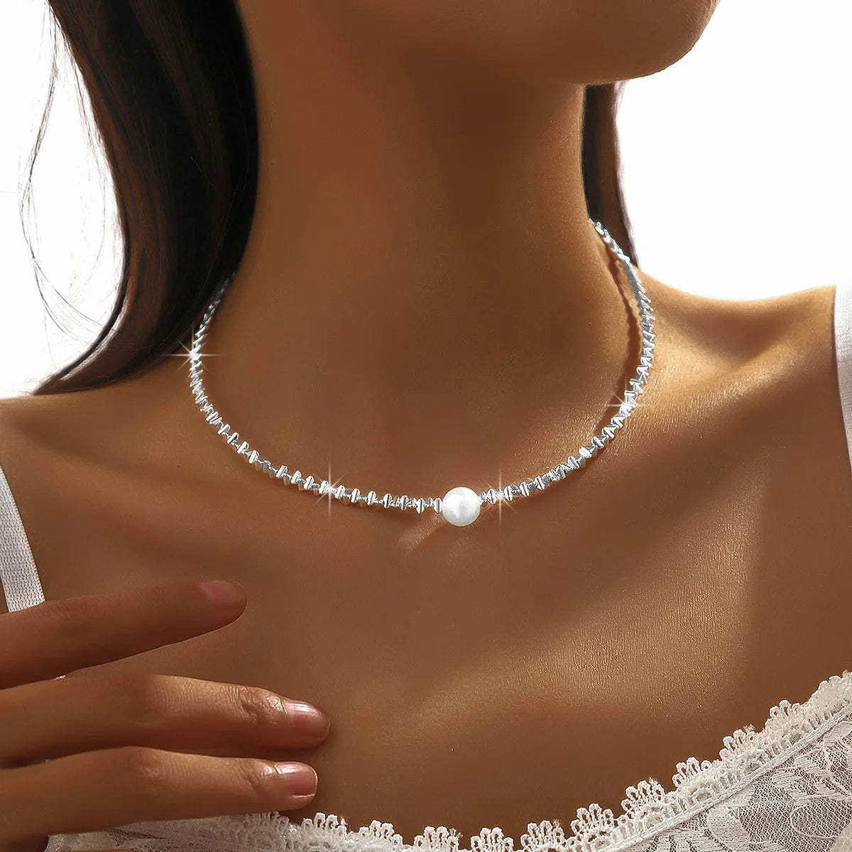 Luna Layered Silver Necklace