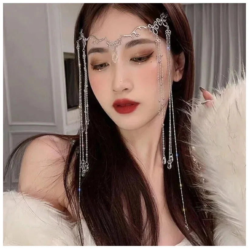 Luna Crystal Tassel Hair Clip