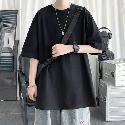 Men's oversized cotton T-shirt breathable trendy comfortable