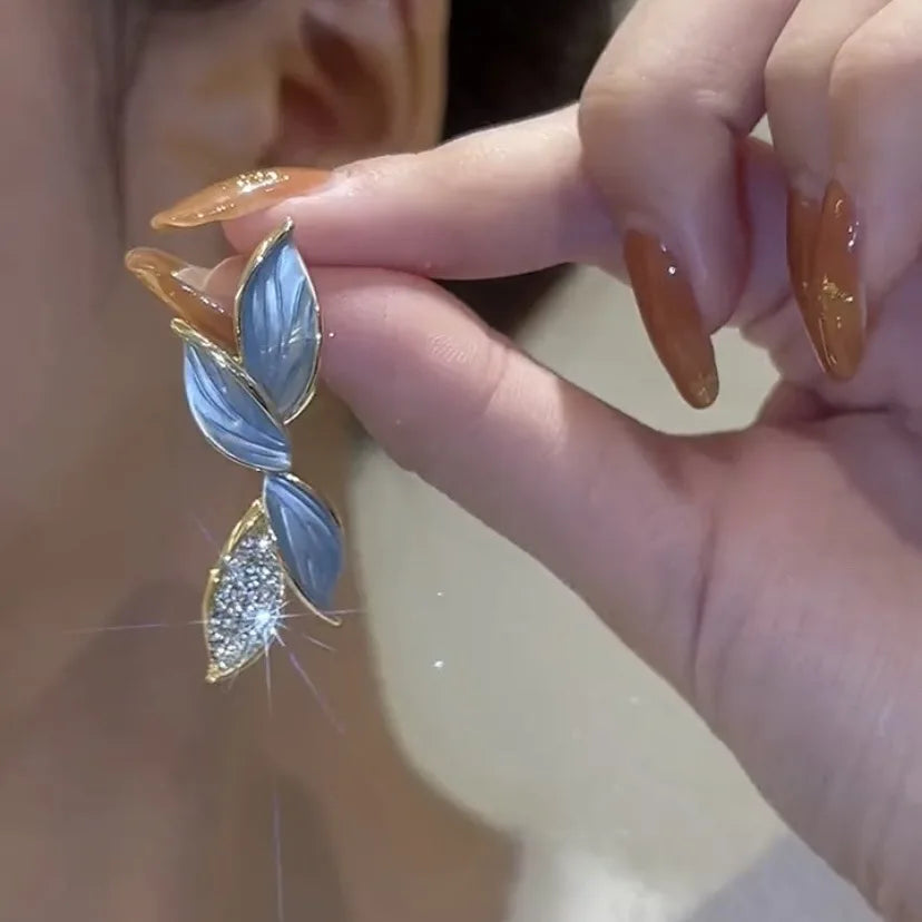 Elegant Korean Leaf Earrings