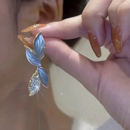 Elegant Korean Leaf Earrings