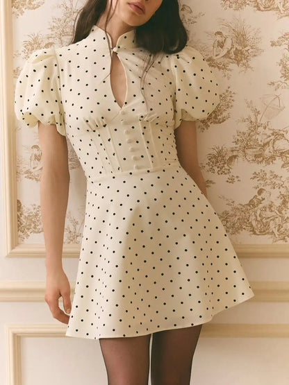 Vintage Polka Dot Mini Dress