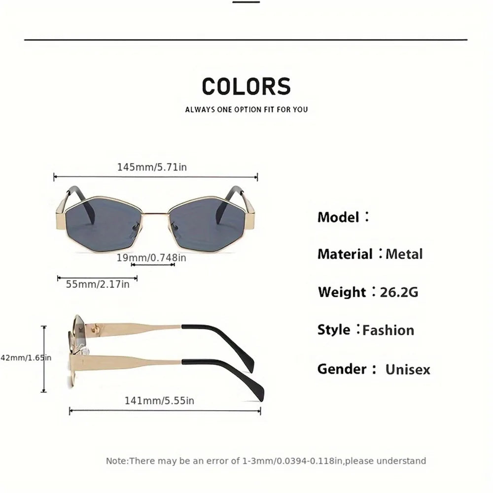 Vintage Punk Sunglasses – Retro Metal Frame UV400